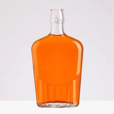 Transparent unique design beverage industrial use ceramic whisky bottle 500ml glass wine bottle