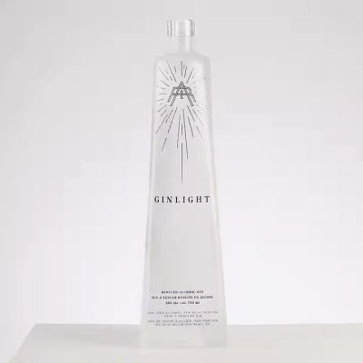 Fashion Design Originality 750 ml Liquor Glass Bottle With Aluminium Cap