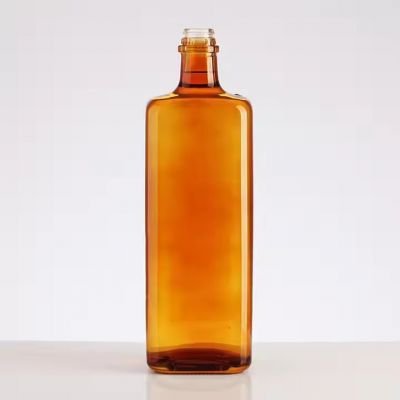 Wholesale Brewing Originality Crystal Flint Cobalt Blue Square Glass Bottle