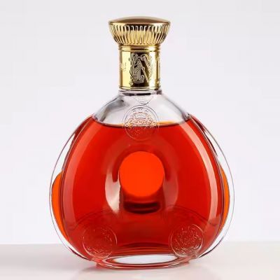 wholesale custom Super flint liquor Brandy Glass bottle 700ml