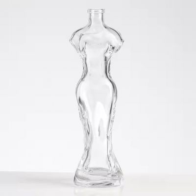 Hot Selling High Quality Women Body Shaped Glass Bottle With Engraving