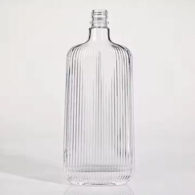 Factory Outlet Bouteille Luxury 750ml Liquor Glass Bottle Packaging With Cork Lid