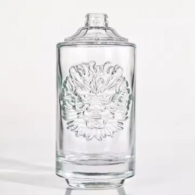Frosted Gin Vodka Liquor Empty Whisky 750ml Glass Tequila Bottle Custom Packaging Containers
