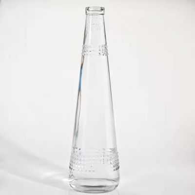 Down-Stream Processing Transparent 750ml Spirit liquor Glass Bottle With Caps