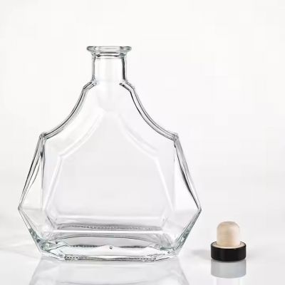 Factory Outlet Decoration Custom Shaped 700ml Glass Bottles For Vodka