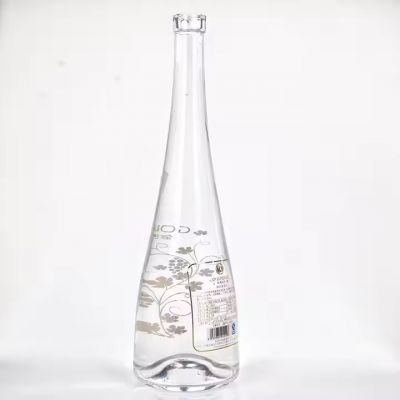 Decoration Custom Shaped Super Flint 750ml Glass Bottles For Brandy