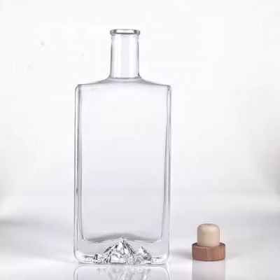 Alcoholic elegant drinks liquor 500ml 700ml 750ml glass bottles for tequila brandy