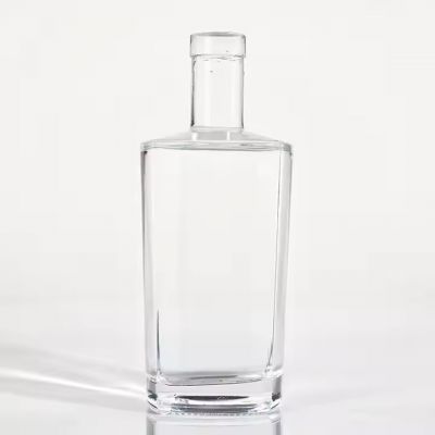 Customized Plain 50Cl 70Cl 75Cl Rectangle Glass Liquor Bottles Tequila Rum Screen Printing