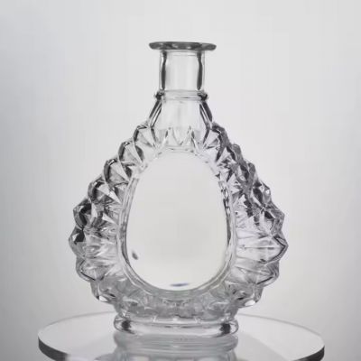 Hot sale clear best quality 500ml 700ml 750ml liquor gin whisky glass bottles with cork lid