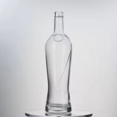 Unique high-end heat shrink 500ml 700ml 750ml glass bottles for whiskey spirits liquor