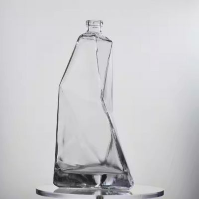 Hot Sale Clear Empty 500ml 700ml 750ml glass bottles for whiskey gin tequila rum