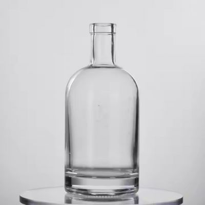 Screen printed customizable deluxe 700ml 750ml 500ml glass bottles with cork lid