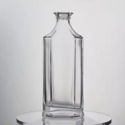 Unique clear frosted 500ml 700ml 750ml 1000ml empty vodka gin glass bottles for liquor tequila