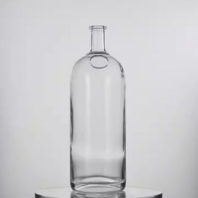 Customizable Heat Shrink High-end 700ml 750ml Whiskey Gin Glass Bottles with Cork Lid