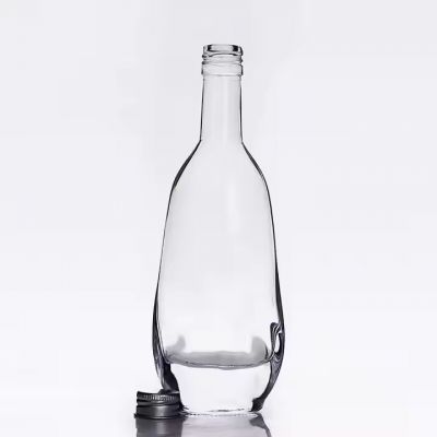Wholesale 100ml High Quality Clear White Glass Vodka Brandy Whisky Rum Gin Spirits Bottle with Lid