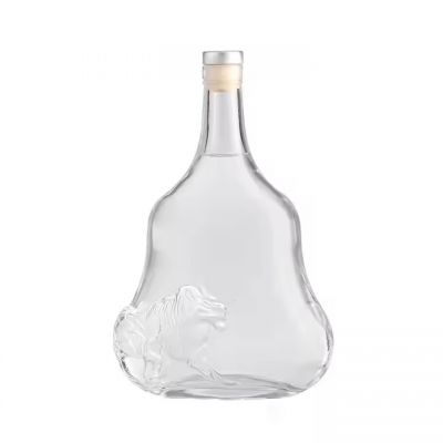 Factory Custom700ml Glass Liquor Gin Vodka Whisky Bottle With Glass Cork