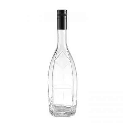 Manufacturers Produce 600ml Transparent Liquor Glass Bottles Wholesale Supply Crystal White Material Silk Mouth Whiskey Bottles