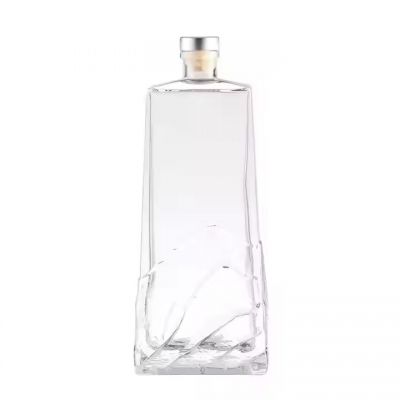 600ml Whisky Vodka Fruit Wine Bottle Clear Glass Bottle With Cork