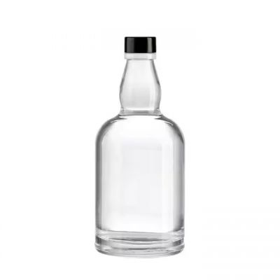 Manufacturers Produce 600ml Transparent Liquor Glass Bottles Wholesale Supply Crystal White Material Silk Mouth Whiskey Bottles