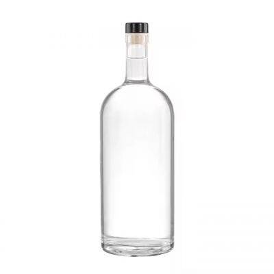 Wholesale Custom LOGO Empty Luxury Gin Wine Rum Vodka Whiskey Spirit Liquor Glass Bottle 750ml
