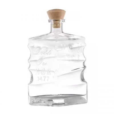 Wholesale Empty 500ml 750ml Square Wine Whiskey Vodka Gin Liquor Beverages Spirits Rum Glass Bottle