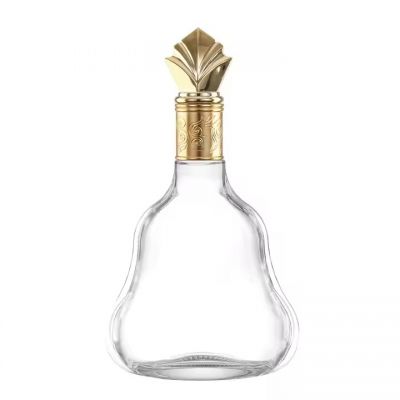 Customized Design Logo 1000ml 350ml Empty Rum Vodka Spirits Gin Whiskey Juice Glass Bottles with Cork Stopper