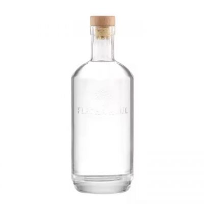 Custom Design 375ml 500ml 700ml 750ml Vodka Brandy Whisky Rum Gin Lliquor Glass Bottle with Corks