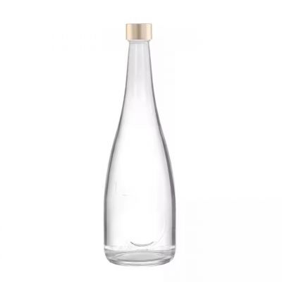 Custom Logo Reusable Drinking Wine Bottle Whiskey Vodka Gin Beverages Spirits Rum Glass Bottle with Cork
