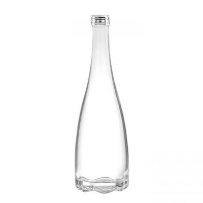 Customized Logo 500ml 700ml 750ml Liquor Whiskey Drink Alcohol Flower Bottom Glass Bottle