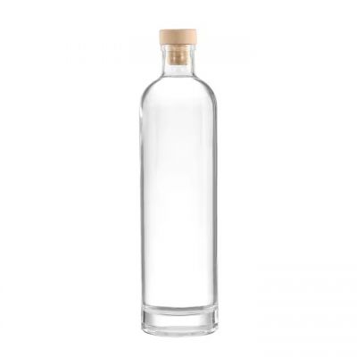 Custom Empty 100ml 200ml 375ml 500ml 750ml 1000ml Black Vodka Glass Bottle Liquor Spirits Wine Bottle