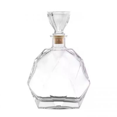 Custom Logo Super Flint Glass Bottles with Caps for Vodka Rum Spirits Wine Tequila Gin Water Juice