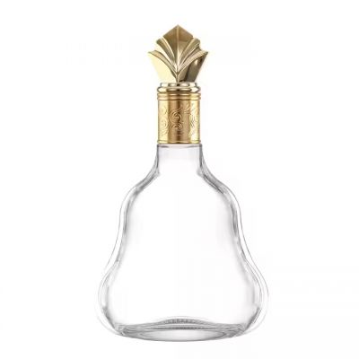 Custom 200 ml 375 ml 500 ml 750 ml Round Empty Vodka Bottle Flint Glass Tequila Brandy Whisky Rum Gin Bottle