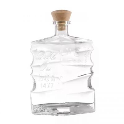 Wholesale 750 ml Cork Top Screw Top Cap Spirits Glass Bottles