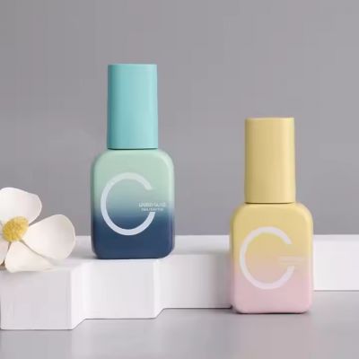 Wholesale square Empty Nail Polish Glass Bottle with Gel Bottle Nail Polish Box Nail Polish Bottle Supplier