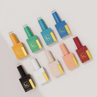 New Design Custom Logo Luxury Glass Empty Gel Nail Polish Bottle With Brush