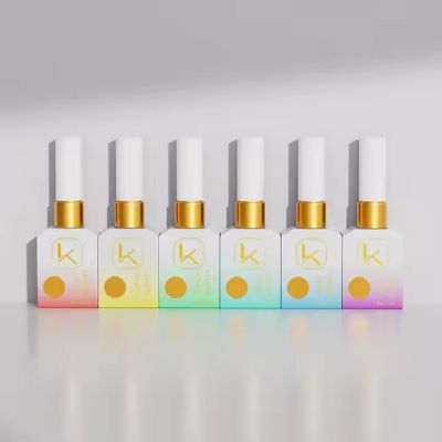Custom Logo Luxury Nail Polish Glass Bottles New Design Empty White Nude Gel Bottle With Brush