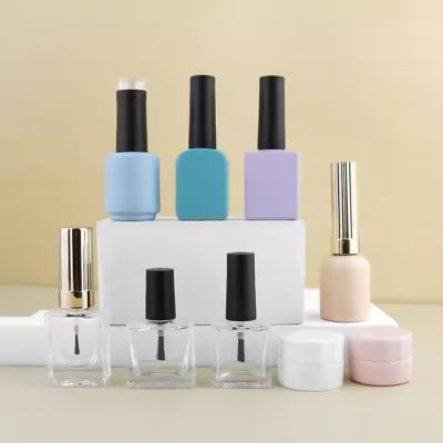 3ml 5ml 7ml 9ml 10ml 11ml 12ml 13ml 14ml 15ml 20ml clear Matte Empty Glass Uv Gel Nail Polish Bottle with Brush
