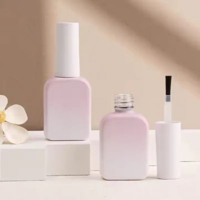 Custom 8ml 12ml UV Gel Empty Glass Bottles Wholesale Luxury Nail Polish Bottles with Lids