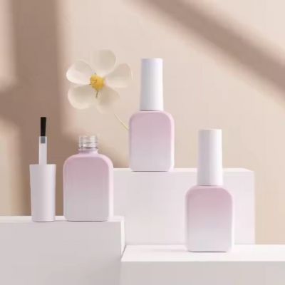 Custom 8ml 12ml UV Gel Empty Glass Bottles Wholesale Luxury Nail Polish Bottles with Lids