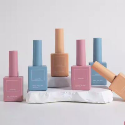 10ml 12ml 15ml Custom Made Square Empty Glass Nail Polish Bottles with Brush ODM Wholesale Gel Polish Containers