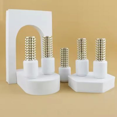 Mini Emty Bottle Nails Polish Small White Glass 2ml 4ml Gel Nail Polish Bottle