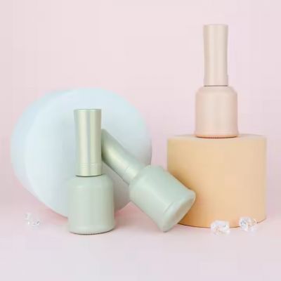 15ml Gel Nail Polish Bottling with Brush Fancy Unique Round Custom Glass Empty Nail Polish Bottles