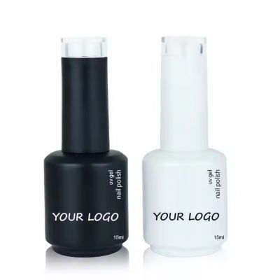 15ml Custom Design Uv Gel Polish Bottle with Brush Wholesale Empty Glass Nail Polish Bottles