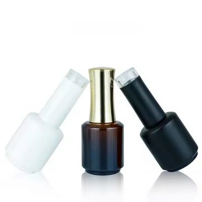 15ml Custom White Round Empty Nail Polish Glass Bottle Wholesale Uv Gel Polish Container