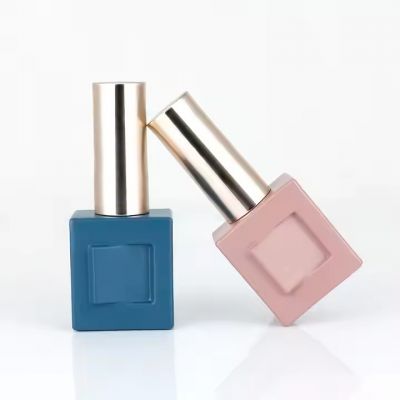 Custom square Unique Nail Polish Empty Bottle Containers Matte Luxury Fancy Glass Empty Nail Polish Bottle 10ml