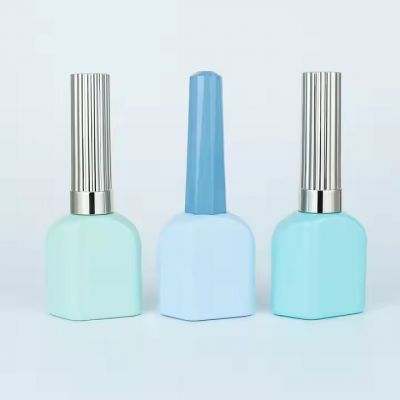 Cute Nail Polish Bottle Factory New Style Empty Light Green Blue Uv Gel Nail Polish Glass
