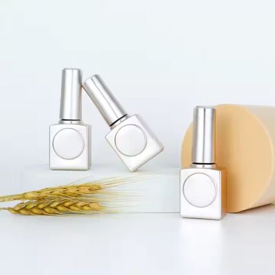 Custom square Gel Polish Glass Bottle Unique Gold Empty Nail Polish Bottle