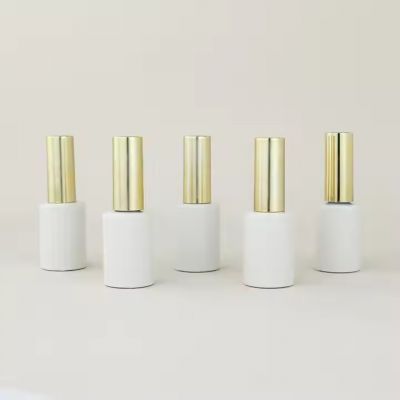 Factory Price Empty Gel Naip Polish Bottle 12ml Nude Round Shape Gel Polish Bottle Custom