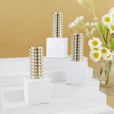 11ml square Glass Nail Polish Oil Bottle Brush Gel White 10 ml Glass Bottle for Nail Polish and Gel Polish