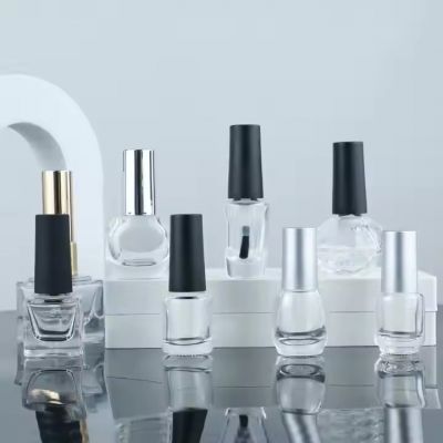 5ml 8ml 10ml 11ml 12ml 15ml Mini Clear Glass Cosmetic Empty Nail Polish Bottle with Brush